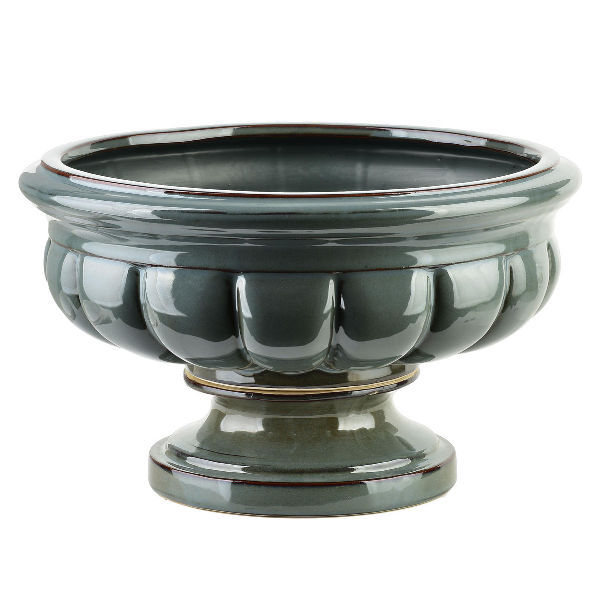 BLUMENTOPF Evam Blau 30/30/18.5 cm Keramik - Blau, Keramik (18.5cm) - Mondex