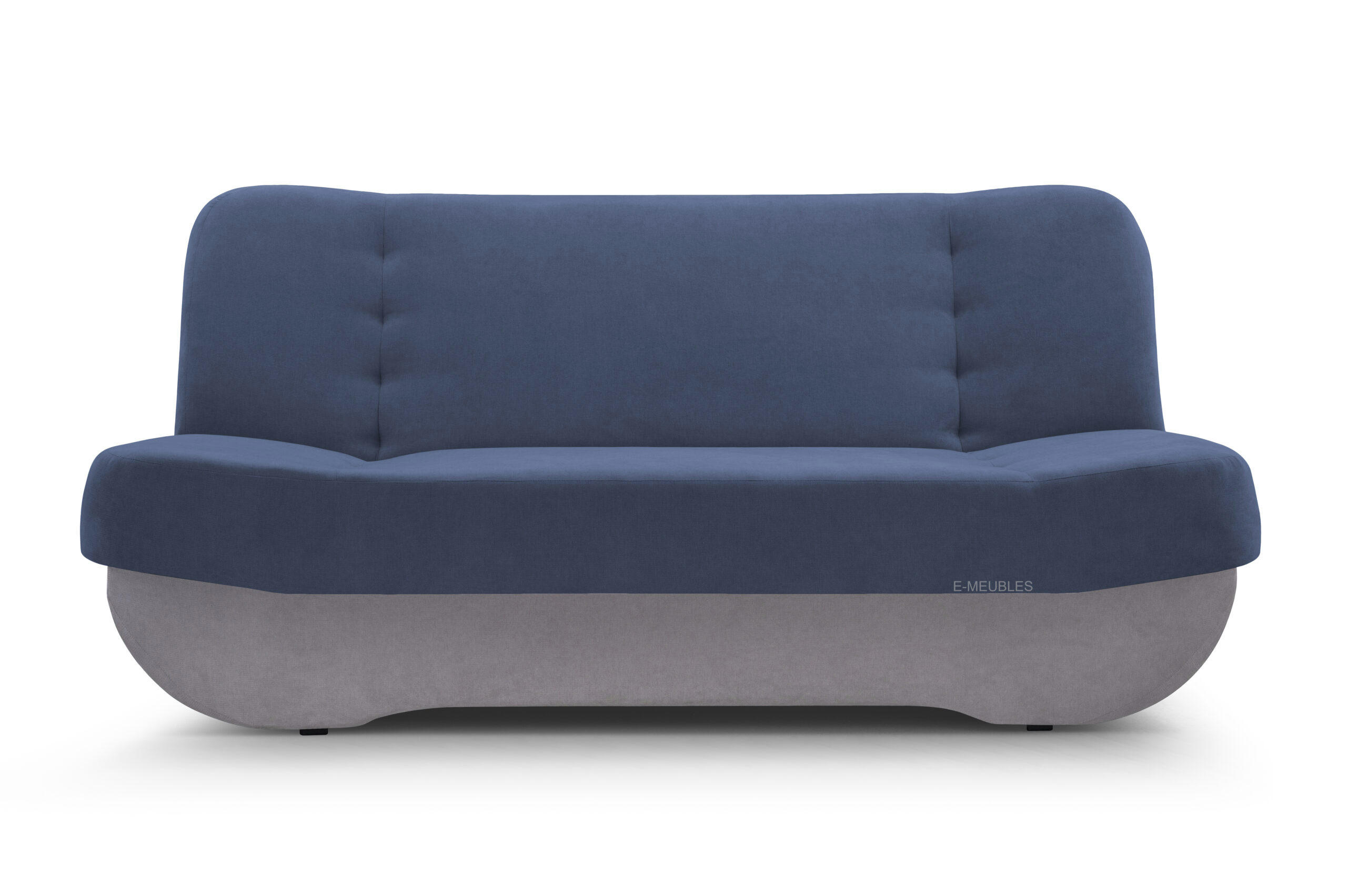 SCHLAFSOFA -PAFOS (Dunkelblau + Hellgrau) - Blau, Holz (192/90/87cm) - Möblo