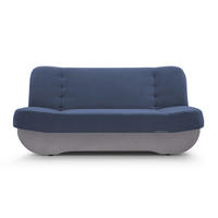 SCHLAFSOFA -PAFOS (Dunkelblau + Hellgrau) - Blau, Holz (192/90/87cm) - Möblo