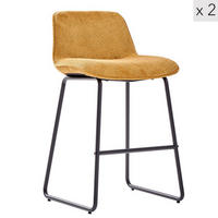 BARHOCKER 2er-Set Metall Gelb - Gelb, Metall (49/87/50cm) - Nordlys