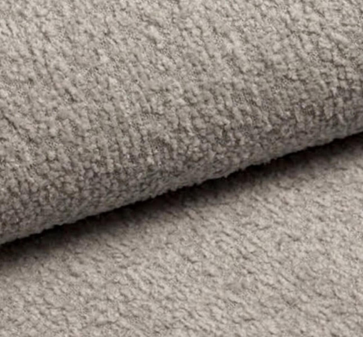 SOFA Grau GLOV In Bouclé Stoff Drei-Sitzer - Grau, Textil (206/95/87cm) - Sepro Meble