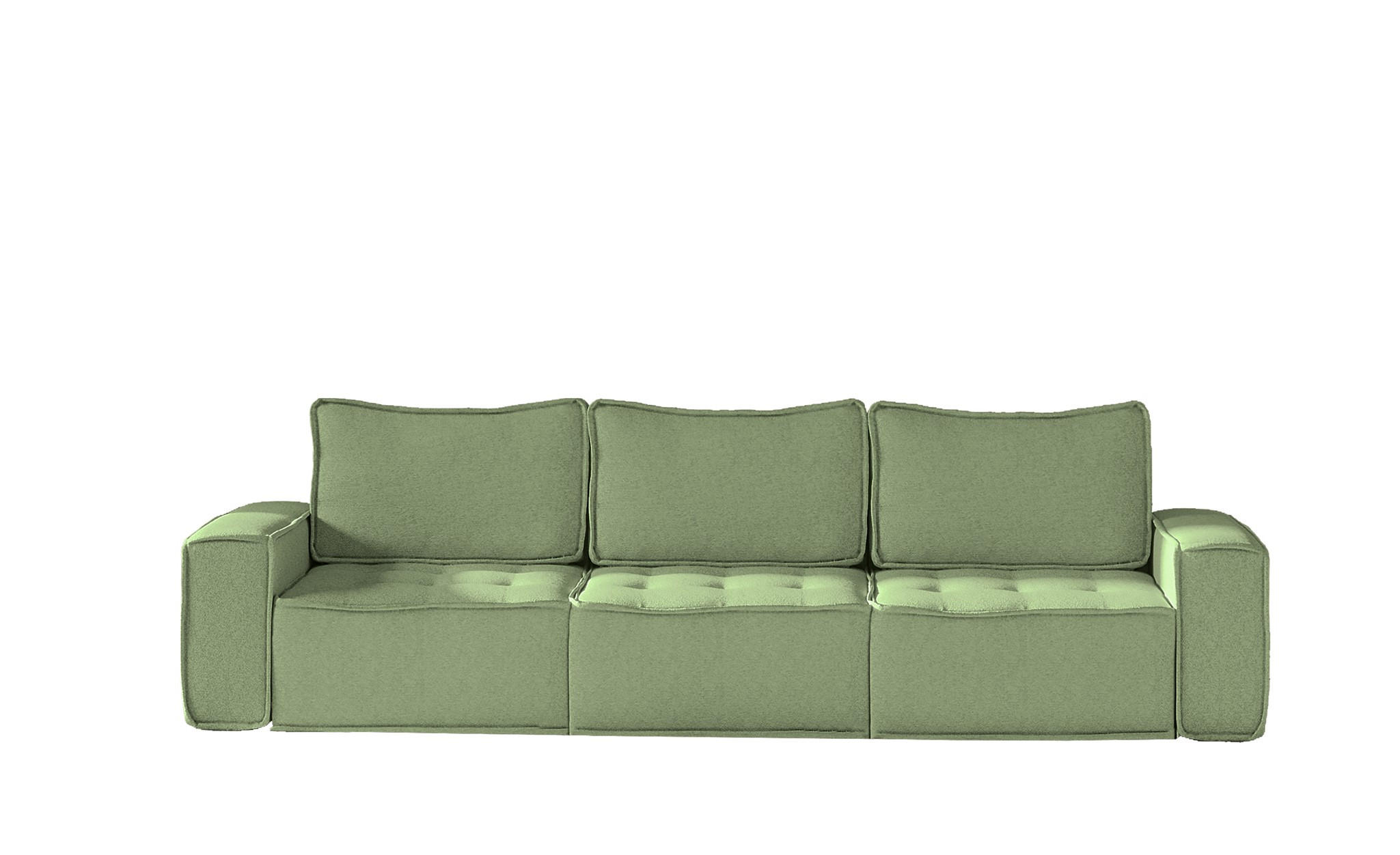 SOFA Sande In Alpine - Hellgrün, Holzwerkstoff/Textil (292/85/90cm) - Fun Möbel