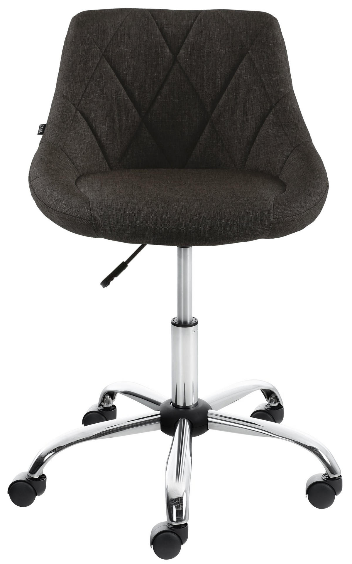 ARBEITSHOCKER Lazius Stoff dunkelgrau - Dunkelbraun, Metall (47/82/49cm) - TPFLiving