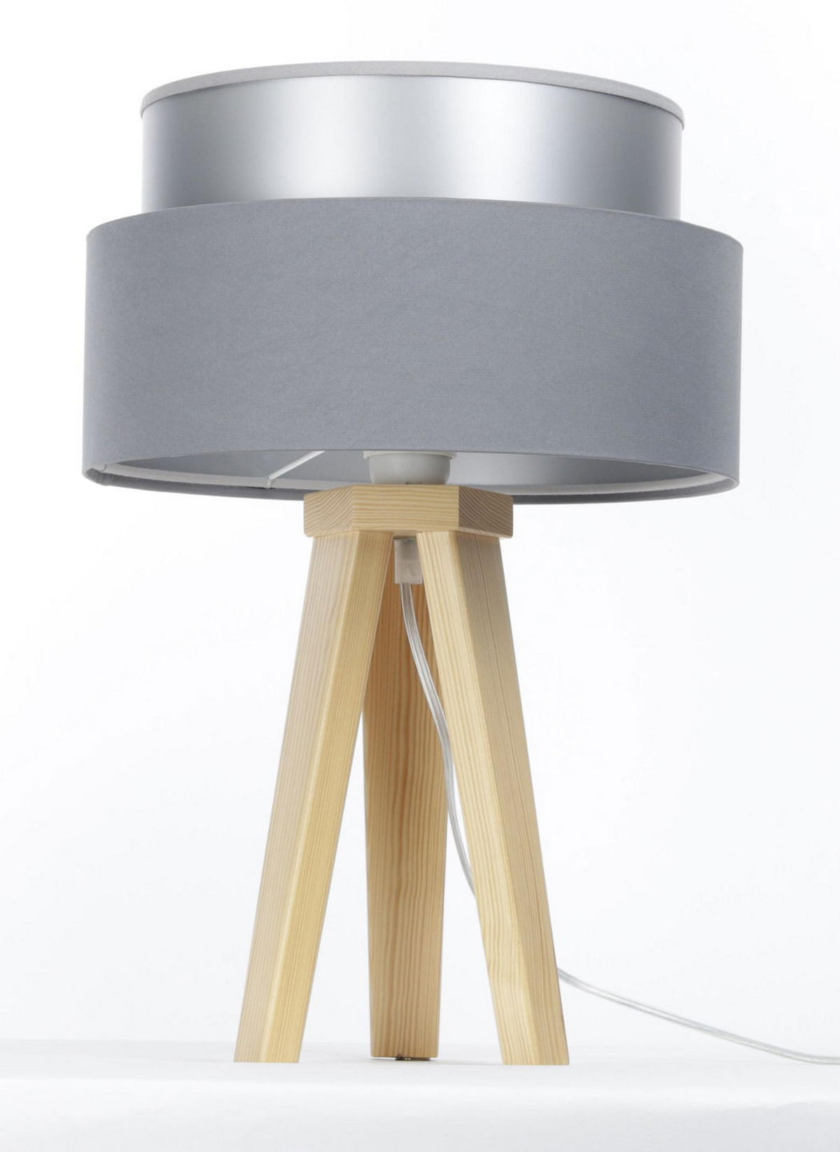 TISCHLAMPE Grau 30/45 cm - Silberfarben, Kunststoff (30/0.7/45cm) - ONZENO