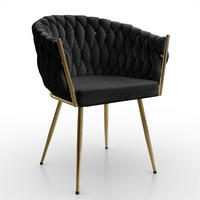 ARMLEHNENSTUHL ROSALIE - Goldfarben/Schwarz, Textil (65/73/54cm) - Lookway