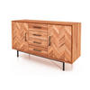 KOMMODE BREIT LEON Kernbuche - Kernbuche, Holz (144/80/45cm) - byoak