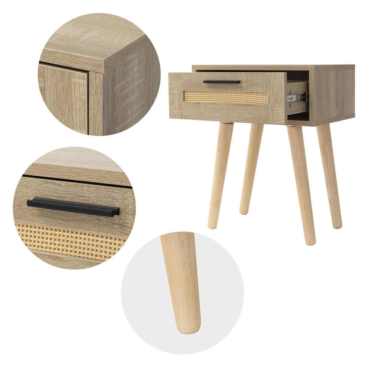 NACHTTISCH - Beige, Holzwerkstoff (40/50.5/30cm) - ML-DESIGN