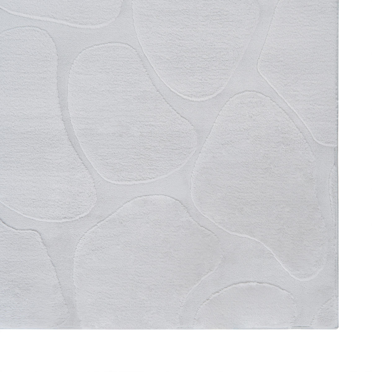 TEPPICH Hellgrau 160/160 cm Kawi - Hellgrau/Grau, Textil (160/160cm) - Beliani
