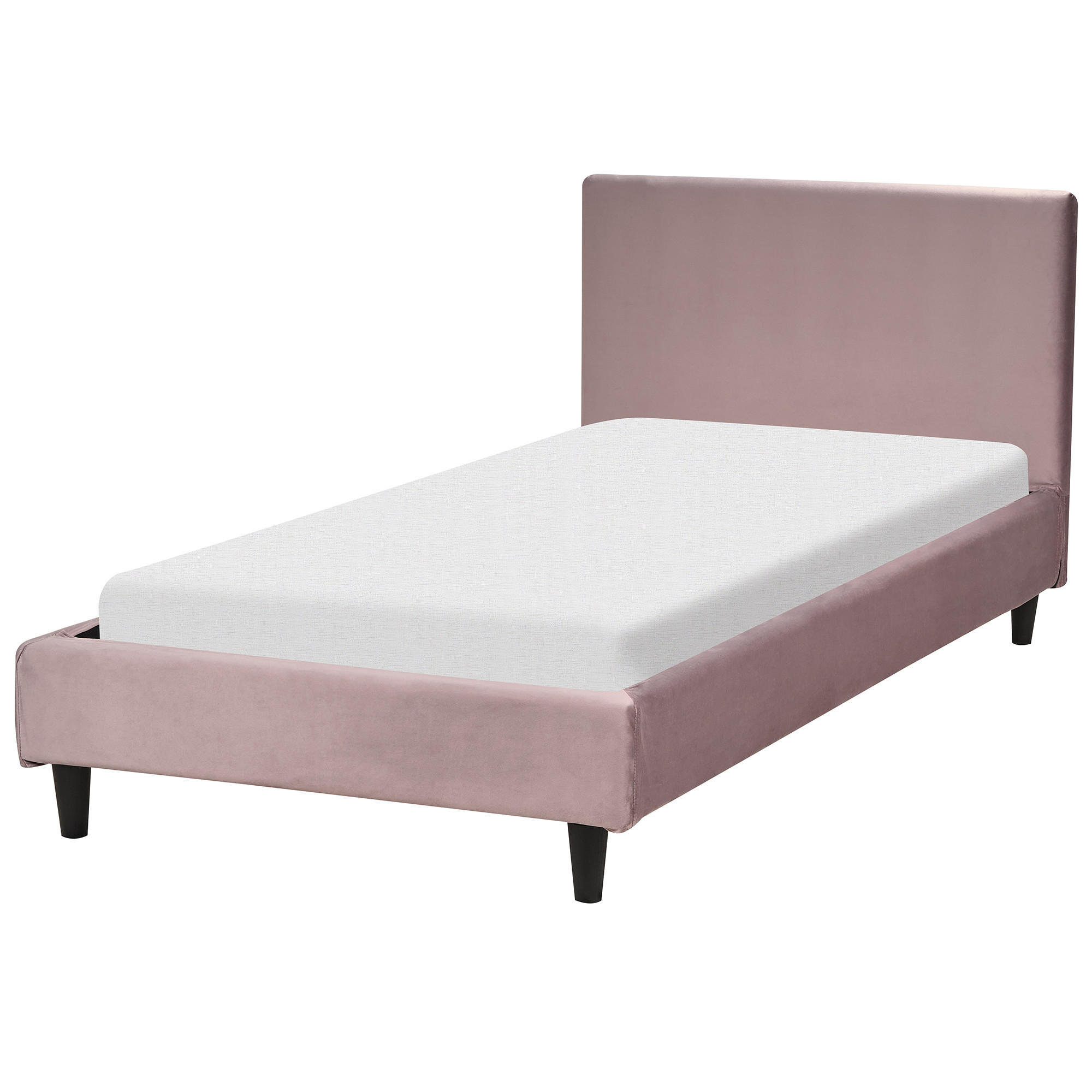 POLSTERBETT 90/200 cm Rosa Fitou - Pink, Textil (90/200cm) - Beliani