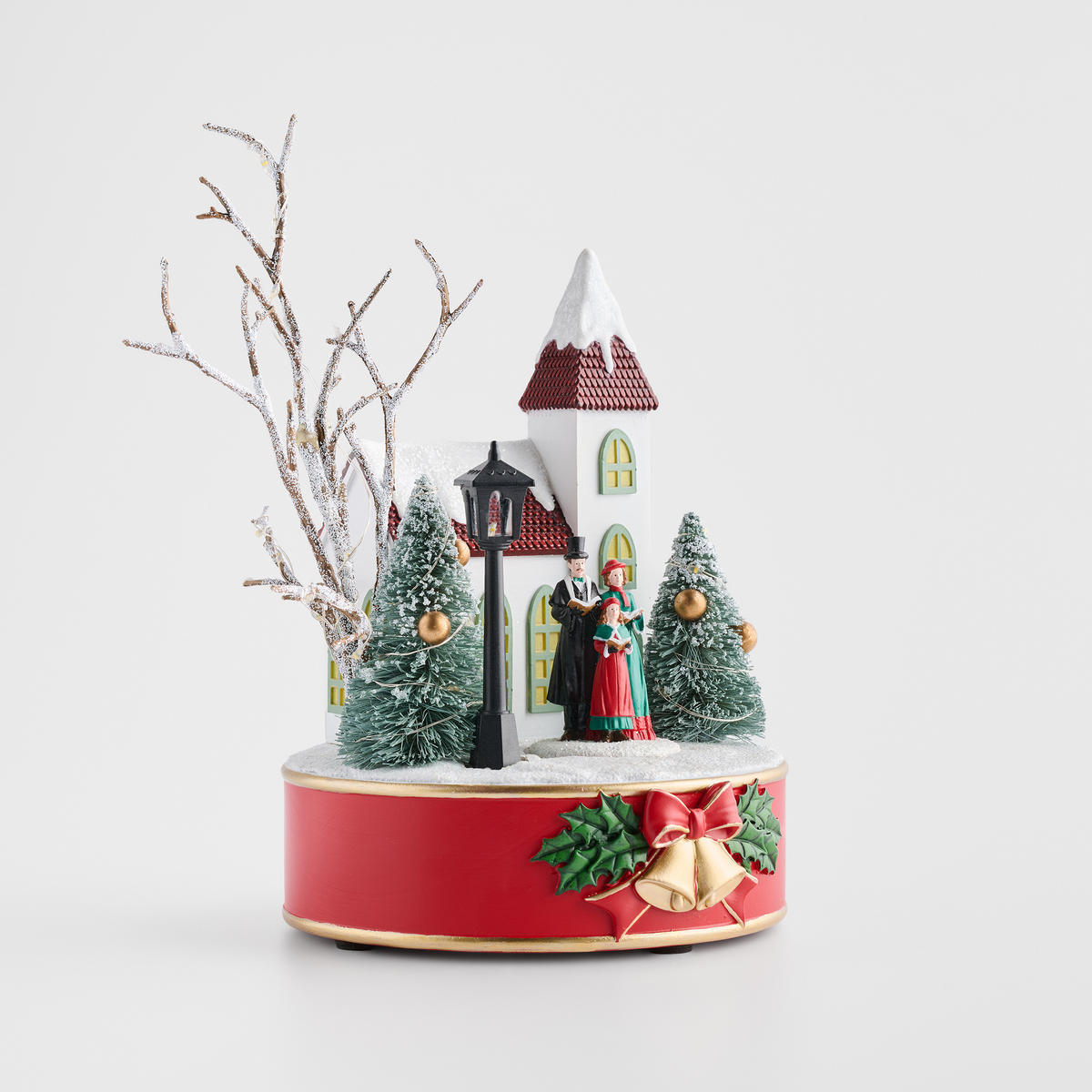 DEKOFIGUR Led FESTIVELLE, 26 x 21 cm, Rosa, Beleuchtet Weihnachtsfigur, Weihnachtsdeko, Deko Wohnzimmer, Winter Christmas, XMAS Geschenk - Rot, Kunststoff (14/26/21cm) - home&you