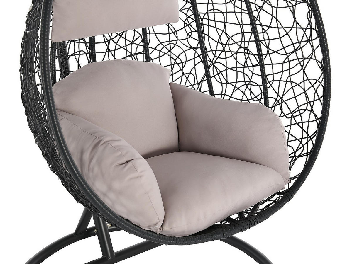 HÄNGESESSEL - 1 Person - Harz - Anthrazitgrau - - Anthrazit, Kunststoff (105/195/105cm) - Vente-Unique