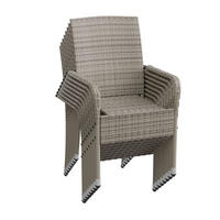 GARTENSTÜHLE Yoro 8er-Set - Grau, Kunststoff (50/90/50cm) - Juskys