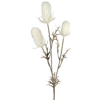 UMĚLÁ VĚTVIČKA OSET Viridis, plast, přírodní - bílá, plast (70cm) - Mondex