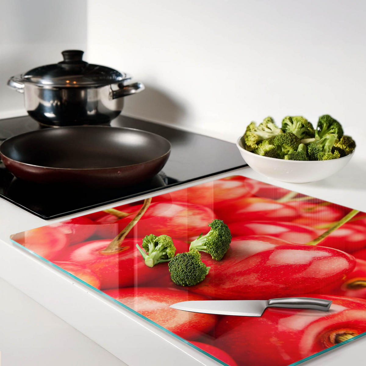 GLASPLATTE 60x52 cm Kirsche - Rot, Glas (60/0.4/52cm) - TULUP