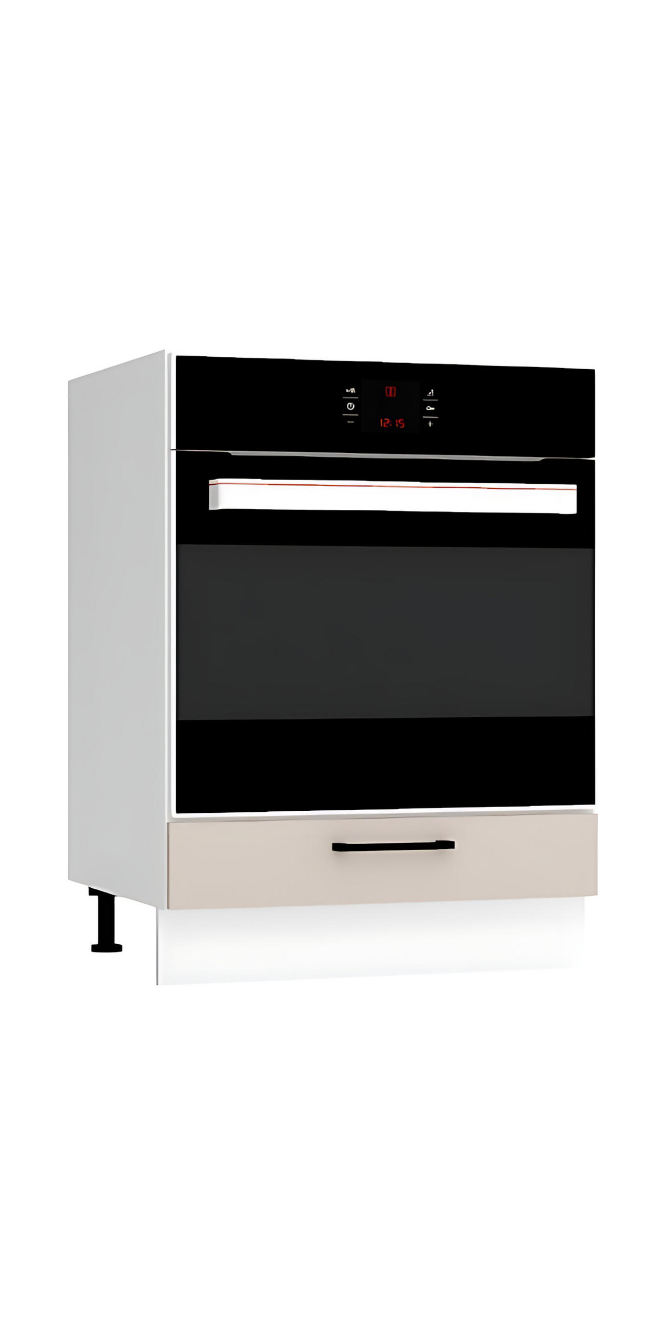 HERDUMBAUSCHRANK DK60 - Morvex - Funktionale Küchenlösung - Beige, Holz/Metall (60/82/52.4cm) - ROYAL24_MARKT