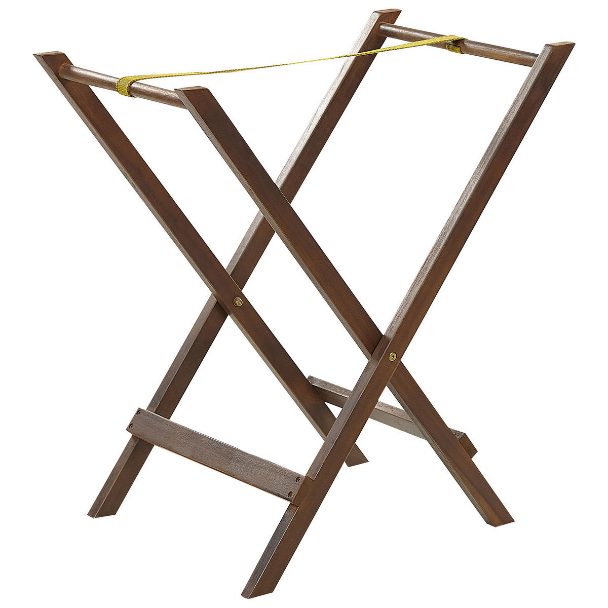 GARTENTISCH Massivholz Dunkler Holzfarbton Amantea - Dunkelbraun, Holz (68/45/73cm) - Beliani