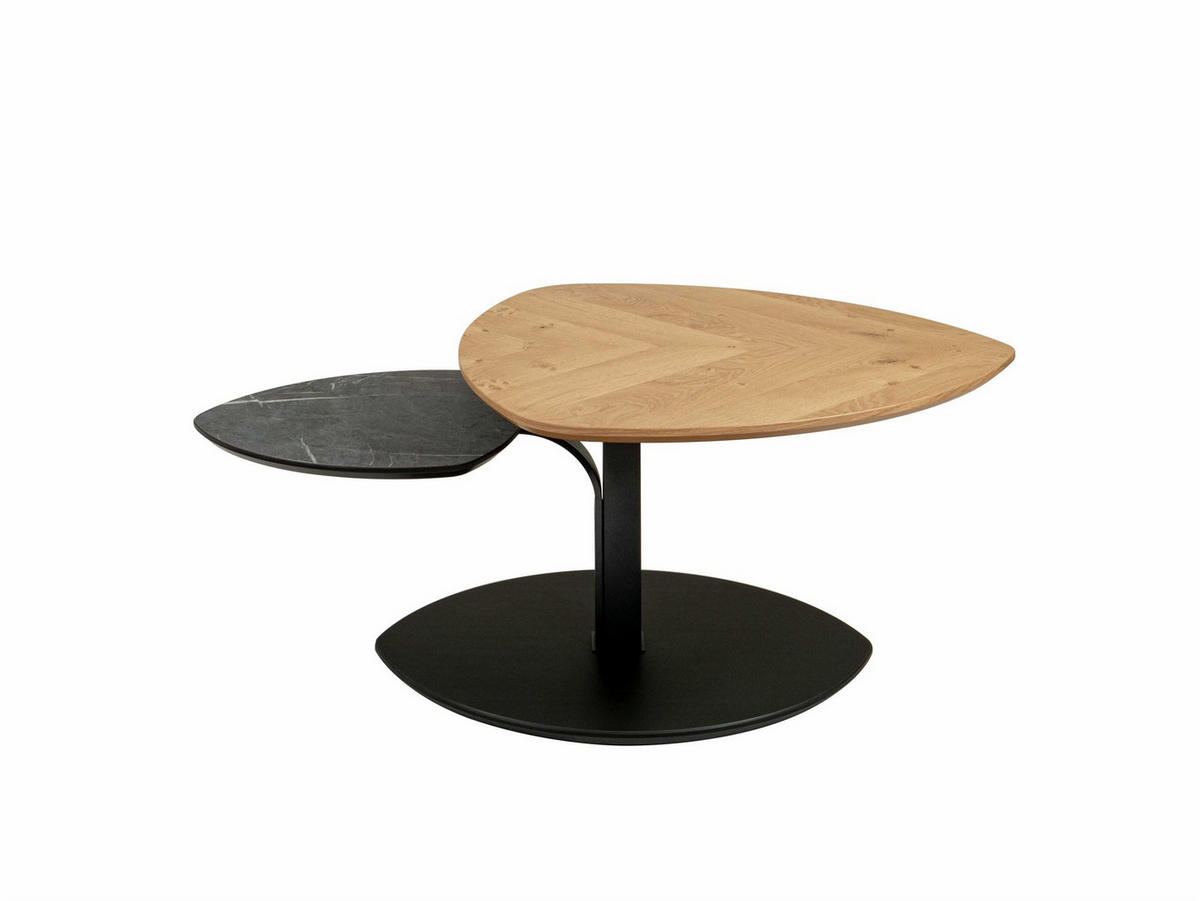 COUCHTISCH höhenverstellbar Cindi 110x47x70 Echtholz Wildeiche/Schwarz - Wildeiche/Schwarz, Holz (110/70/70cm) - 58aufmkessel