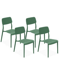 GARTENSTUHL GALIO, 4-er Set - Grün, Kunststoff (47.5/84/55.5cm) - KONSIMO®