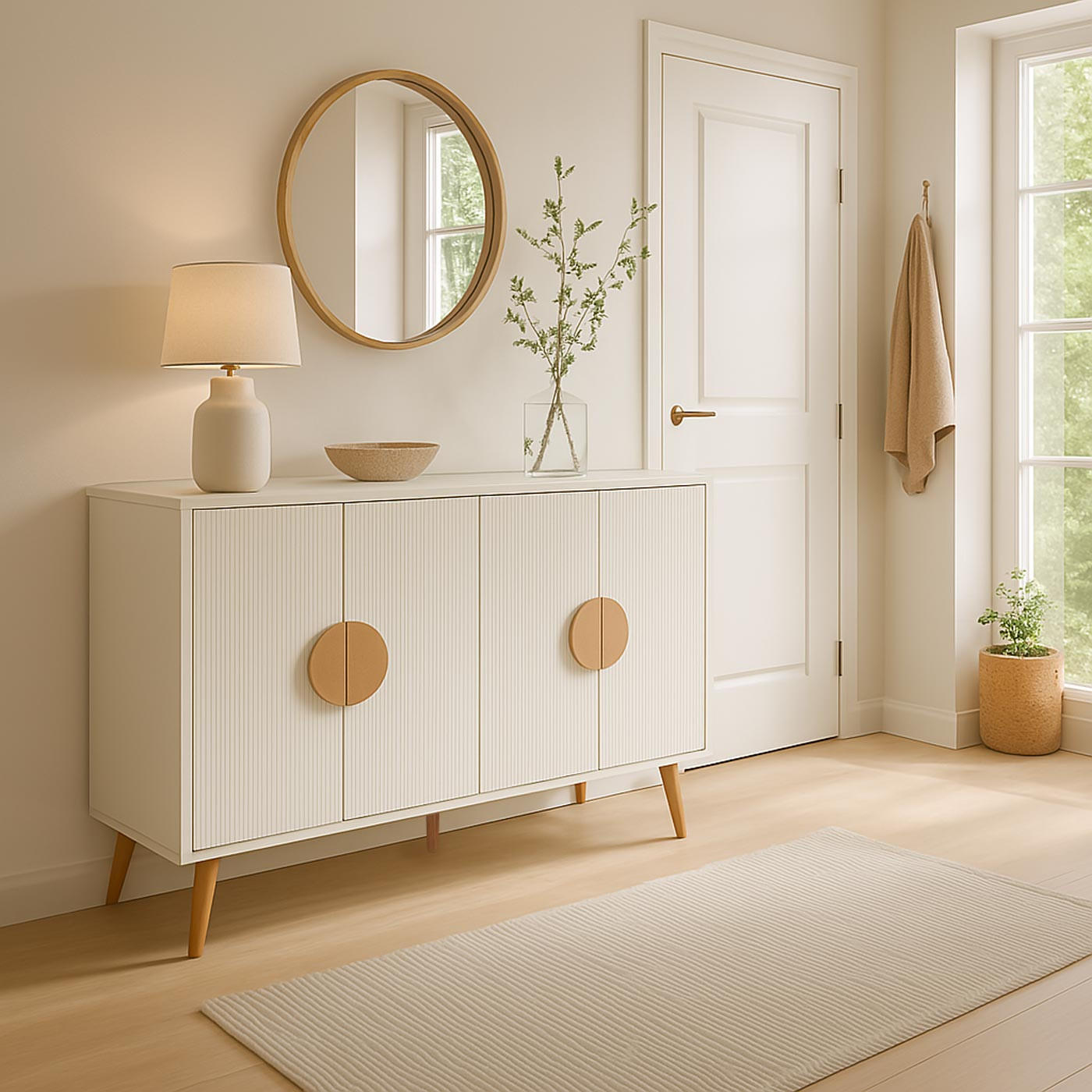 SIDEBOARD Weiß - Weiß, Holz (150/88/40cm) - MCW
