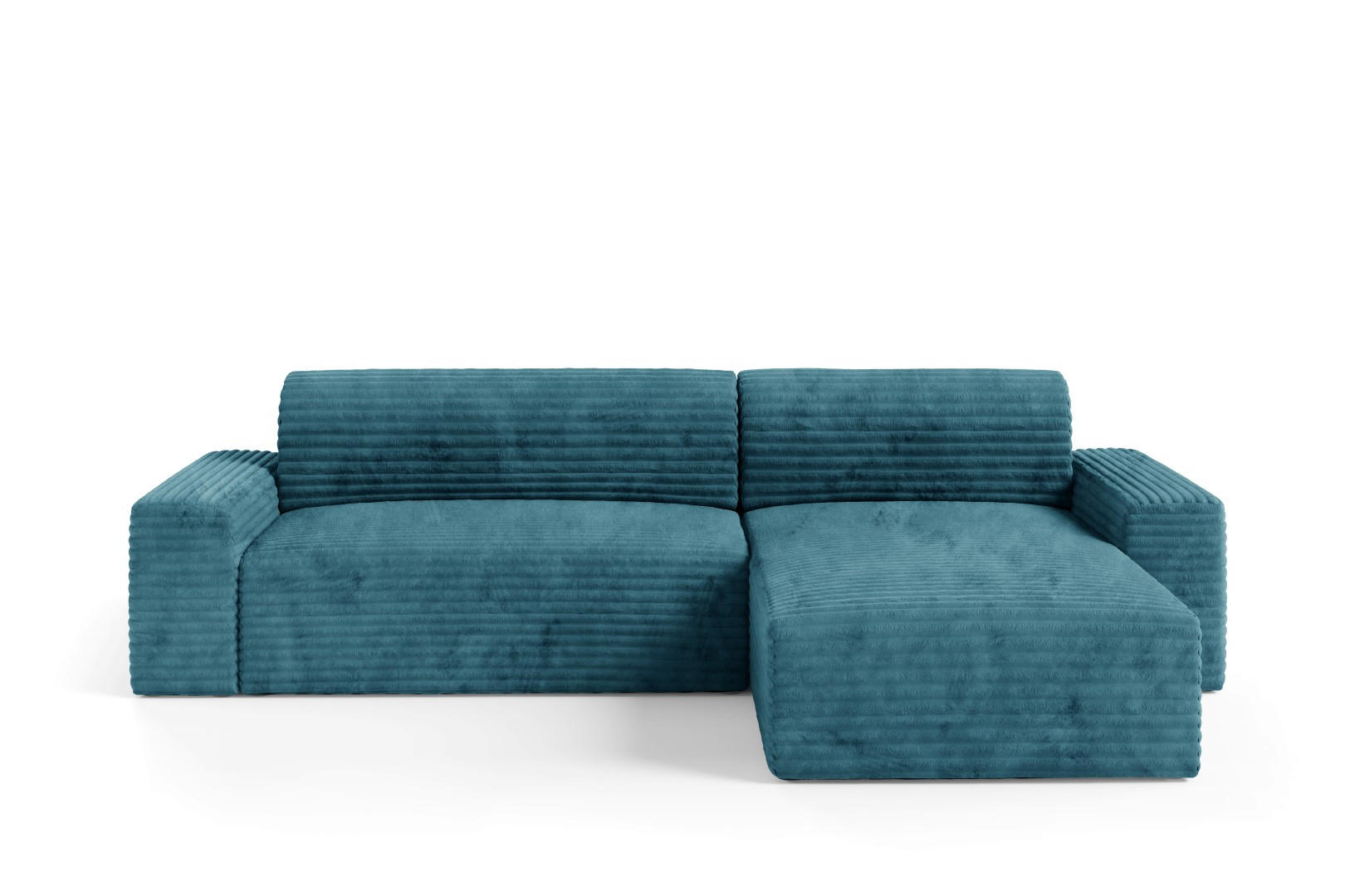 ECKSOFA mit Schlaffunktion Türkis - Türkis/Schwarz, Holz/Holzwerkstoff (300/185cm) - Furnisell