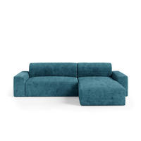 ECKSOFA mit Schlaffunktion Türkis - Türkis/Schwarz, Holz/Holzwerkstoff (300/185cm) - Furnisell
