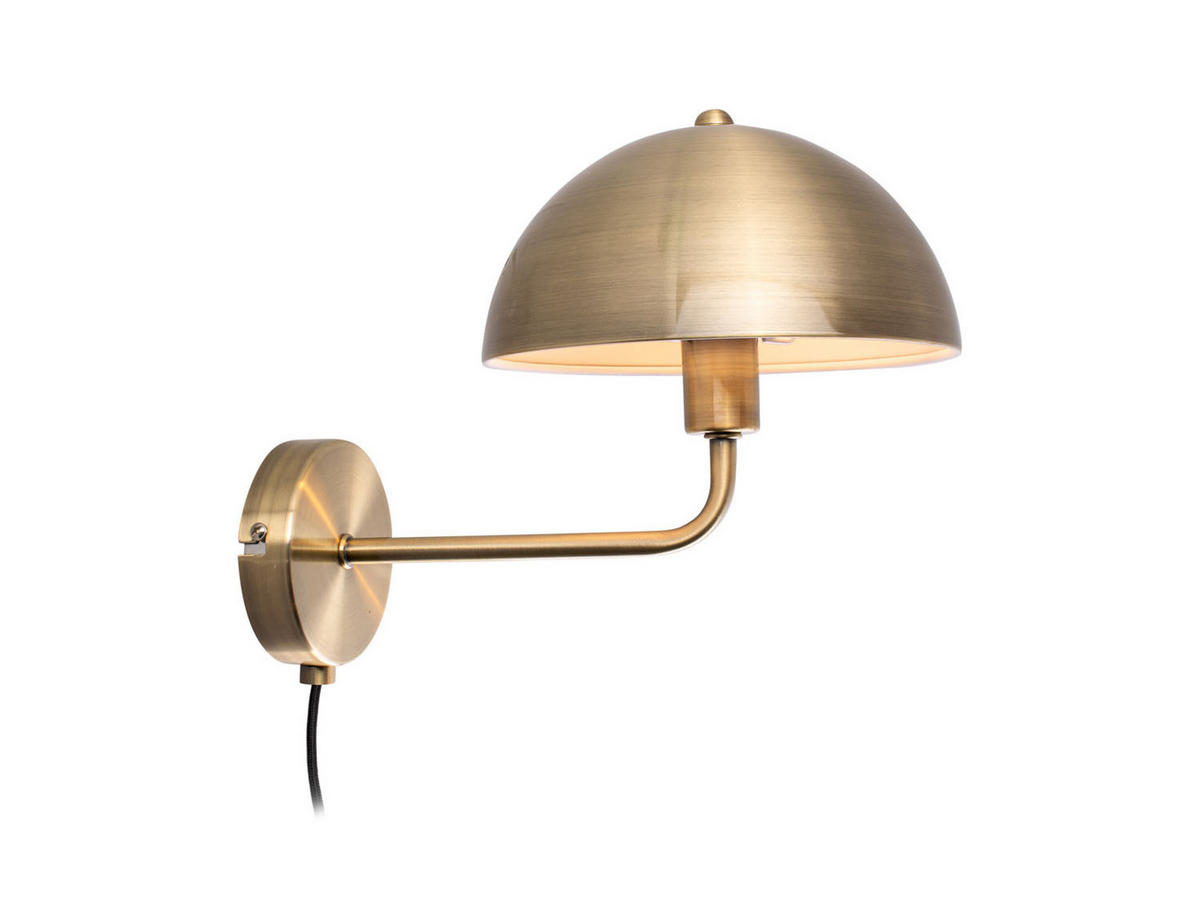 WANDLAMP Bonnet Antiek 25/20/18 cm - Goldfarben, Metall (20/18/25cm) - Leitmotiv