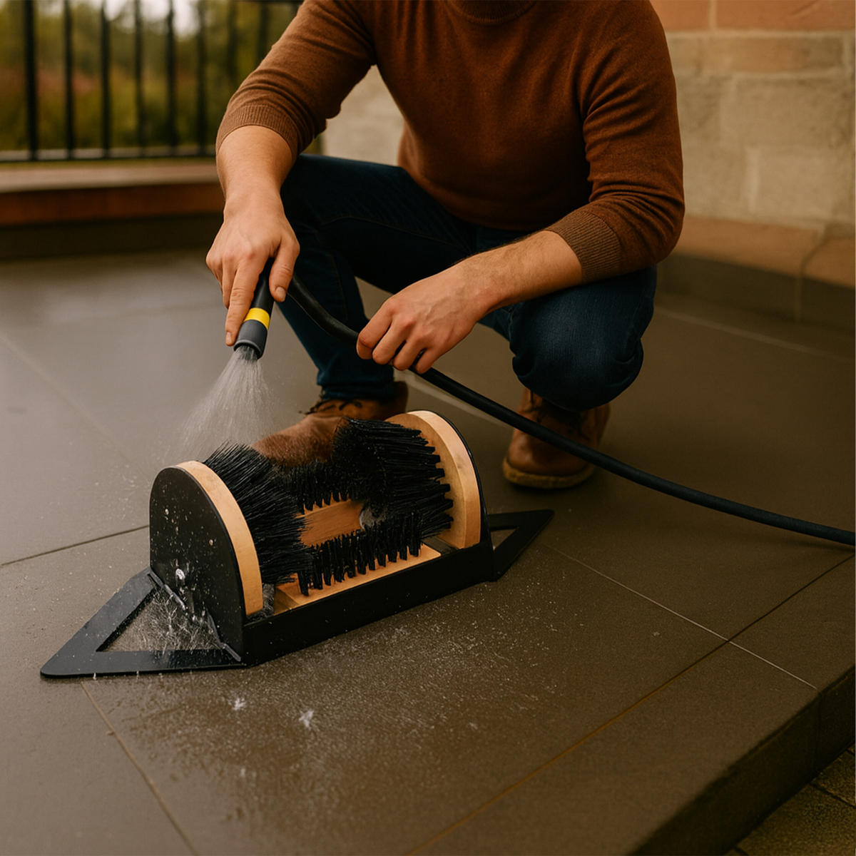 SCHUHABSTREIFER - Schwarz, Holz/Kunststoff (47.5/15.5cm) - Relaxdays