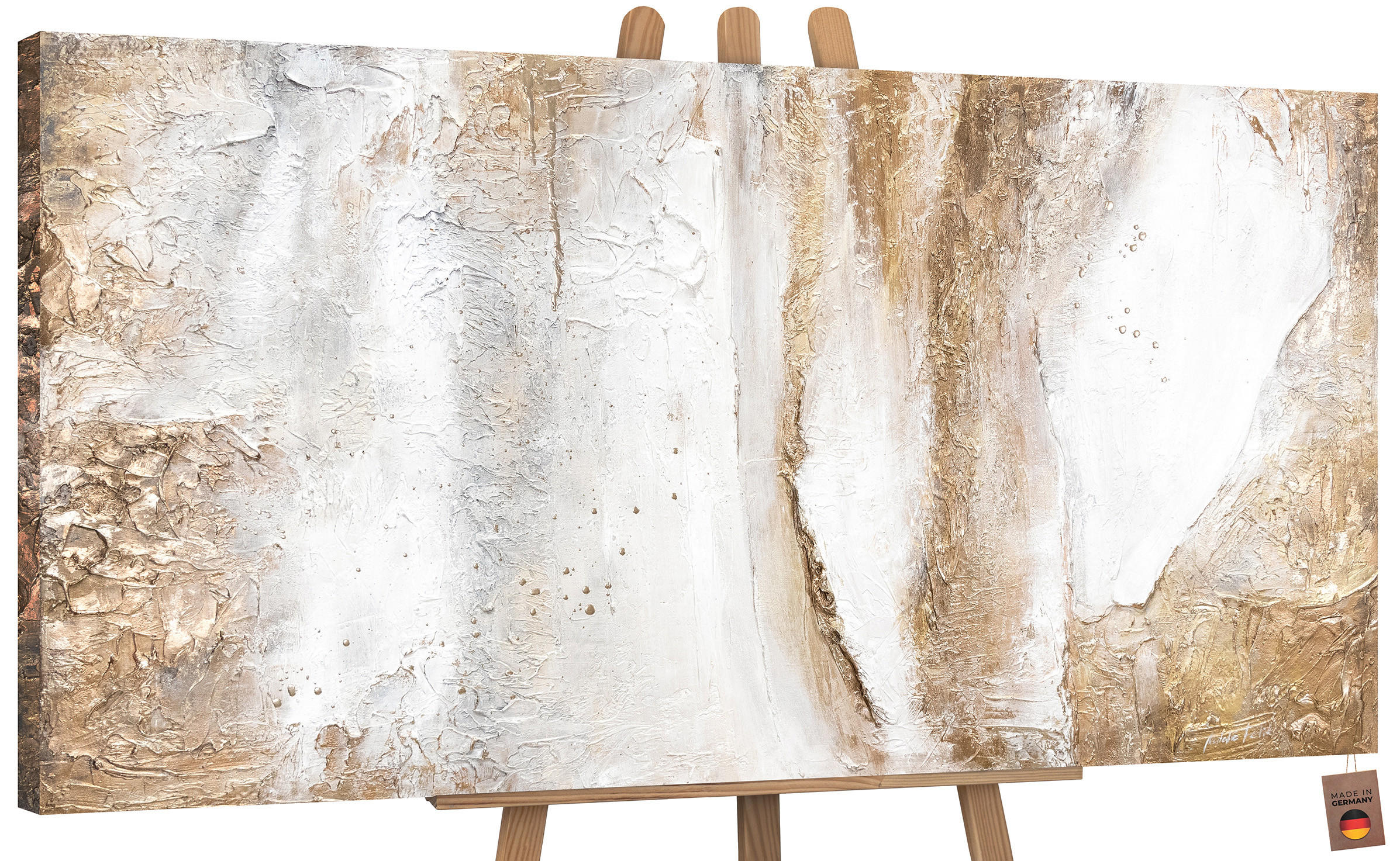 GEMÄLDE Ästhetik auf Keilrahmen 100x50 cm - Kupferfarben, Holz (100/50cm) - YS-art gallery