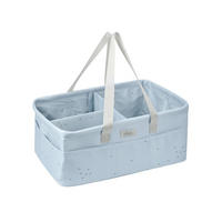 WICKELTASCHE 311080601 blau faltbar, abnehmbare Trennwand, Tragegriffe, Korb, Wickelzubehör - Blau, Textil (27/17/42cm) - Kikka boo