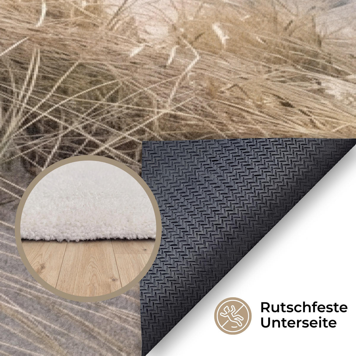 KOBERCE - Duny - Pláž - Béžová - 150x230 cm - piesková, textil/plast (150/0.4cm) - OnlyWow