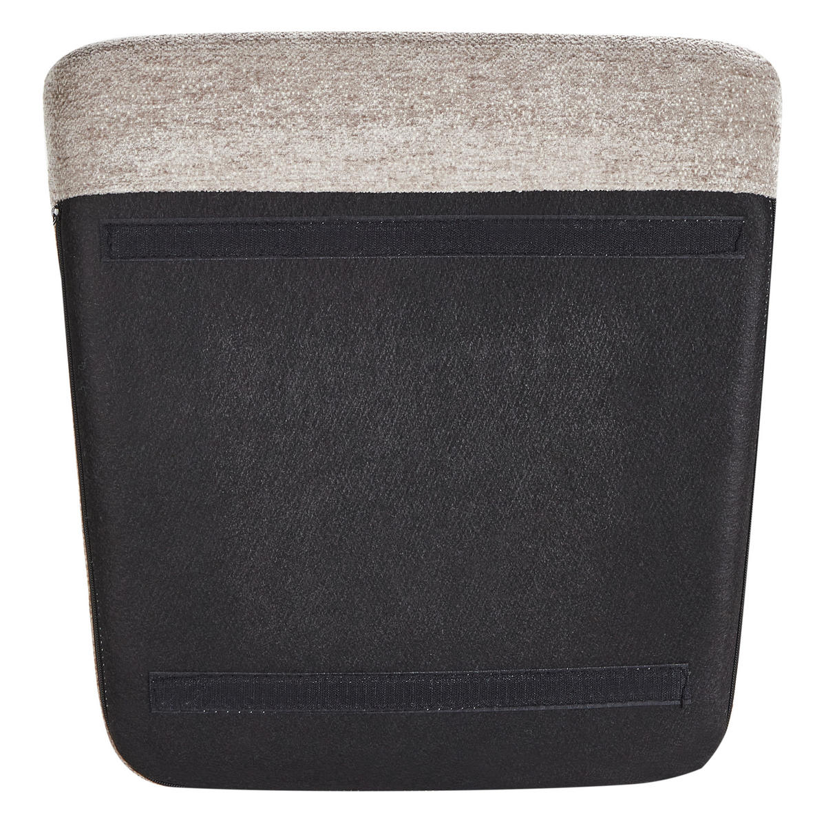 SCHAUKELSTUHL Taupe Kvelia - Taupe/Schwarz, Textil (67/106/92cm) - Beliani