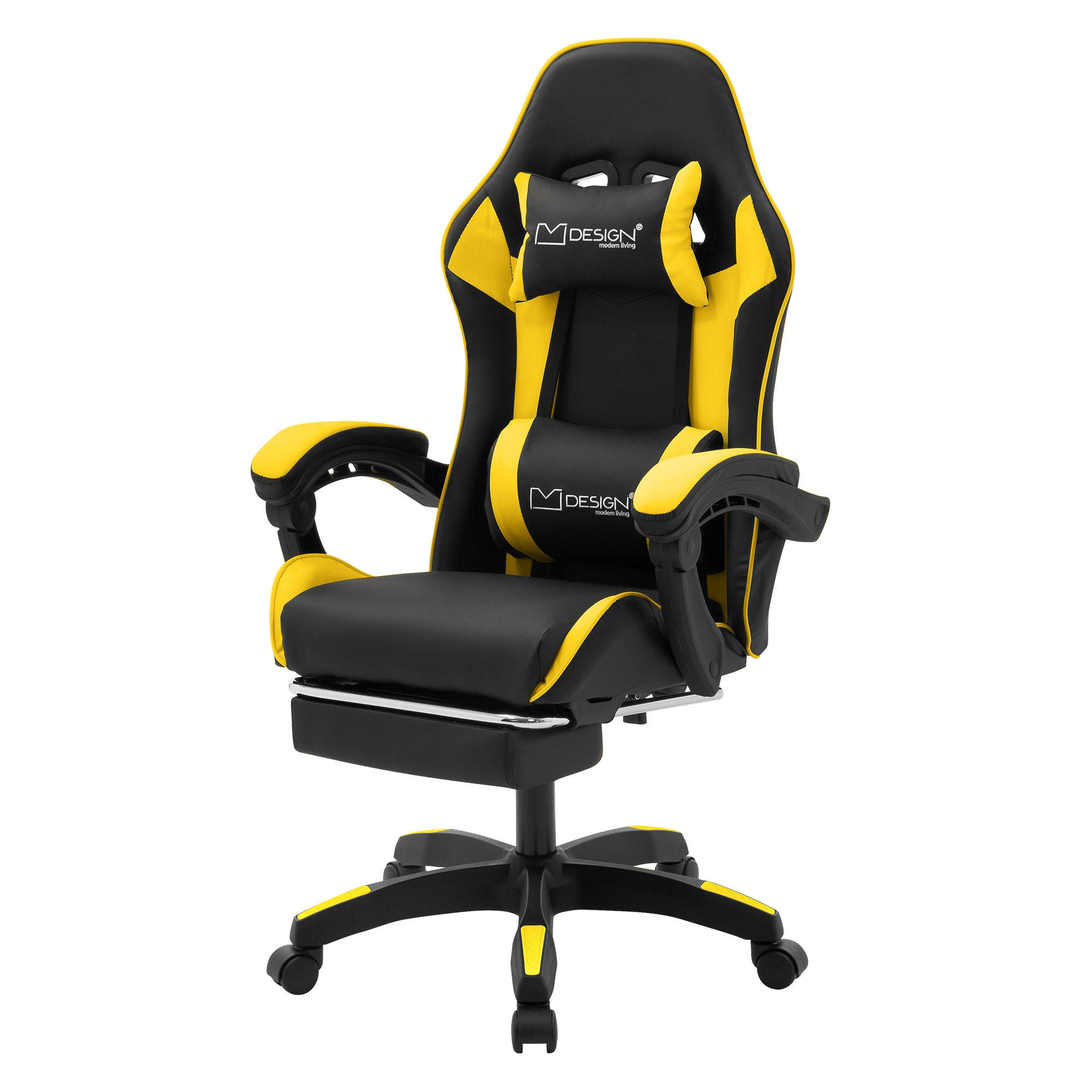 ML-DESIGN HERNÍ ŽIDLE černá-žlutá z umělé kůže