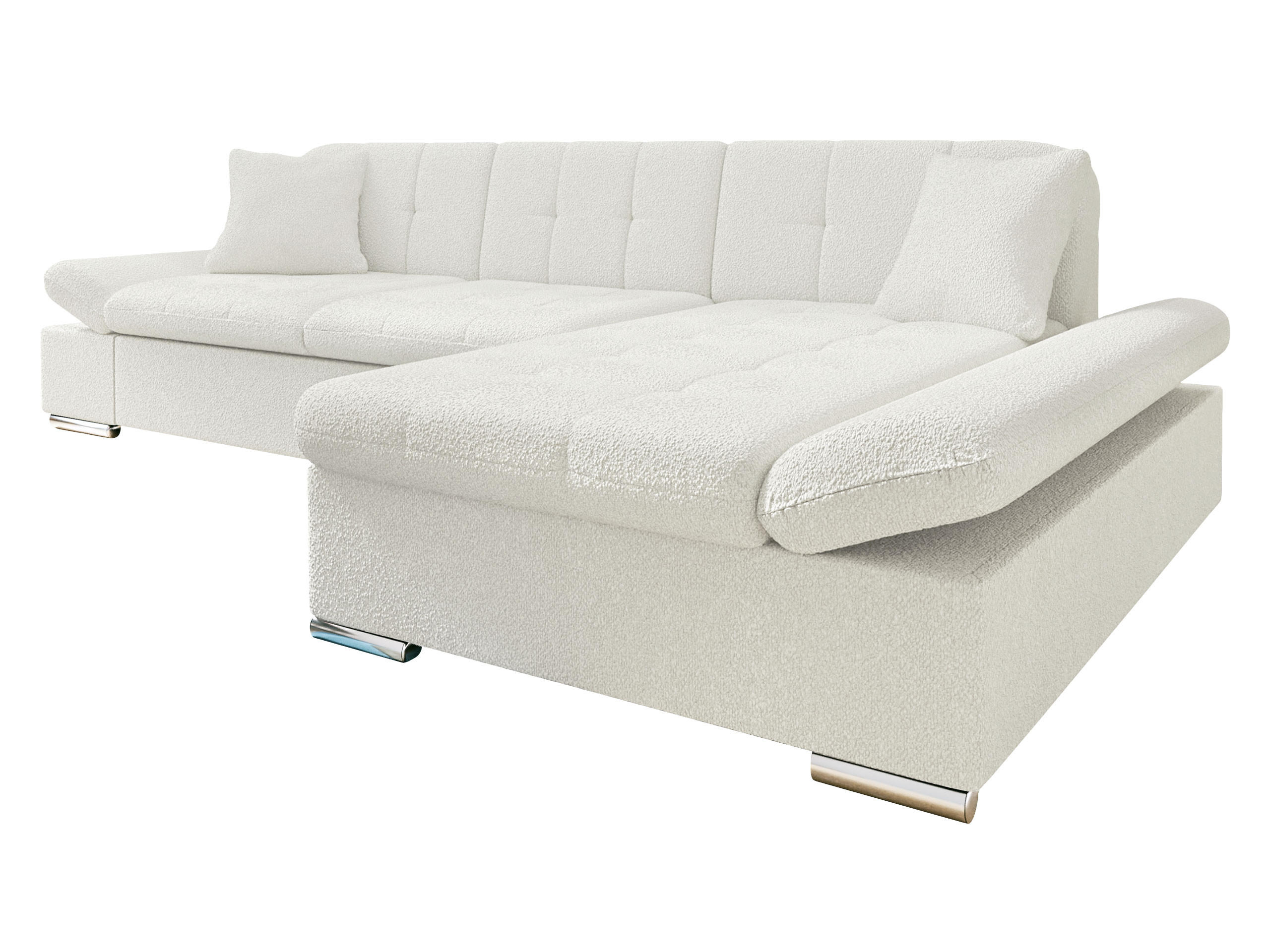 ECKSOFA Malwi Premiumi, Seite: Rechts - Creme, Holz/Textil (278/161cm) - MIRJAN24