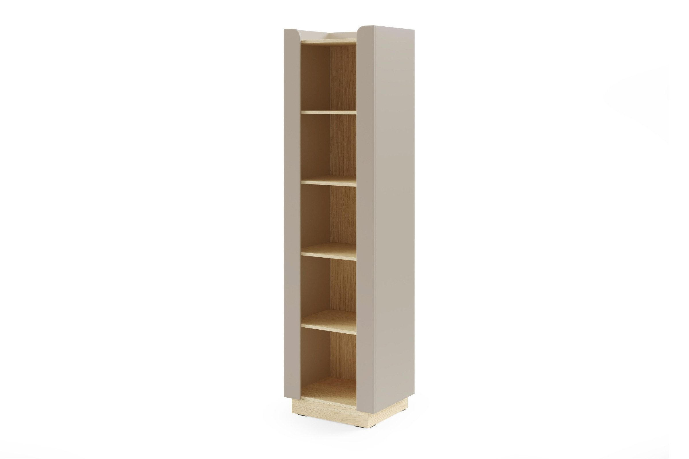 BÜCHERREGAL SOVI 02 55 / 201 / 42 cm in Porcini / Eiche Mavelie - Greige/Eichefarben, Holzwerkstoff (55/201/42cm) - Deine Möbel 24