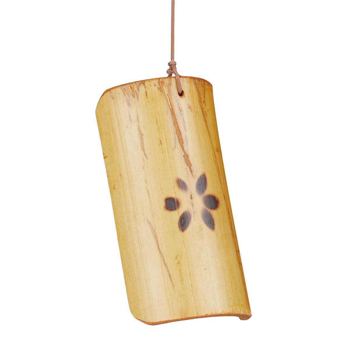WINDSPIEL - Hellbraun, Holz/Textil (7/7/73cm) - Relaxdays