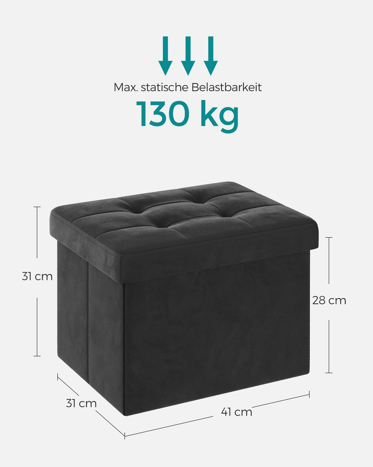SITZBANK HARARE - Schwarz, Holzwerkstoff (41/31/31cm) - Hansiro