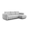 ECKSOFA CLOUDI 4-Sitzer rechts, hellgrau - Hellgrau/Schwarz, Holz/Textil (294/160cm) - Courtois Laville