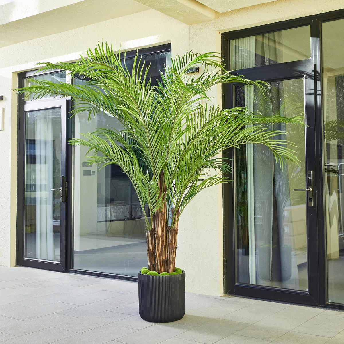 KUNSTBAUM Künstliche Palme – Caliora 240 cm - Grün, Kunststoff (240cm) - aplanta