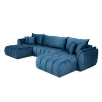 WOHNLANDSCHAFT Collin Mit Schlaffunktion - Blau, Holzwerkstoff/Textil (382/85/185cm) - Fun Möbel