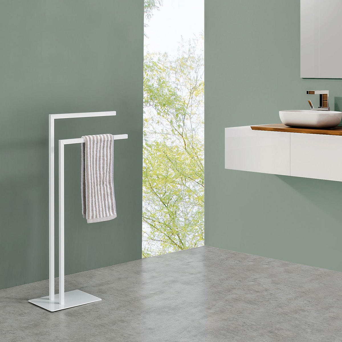 HANDTUCHHALTER ANDREW weiß - Weiß, Metall (49/81/20cm) - IDIMEX