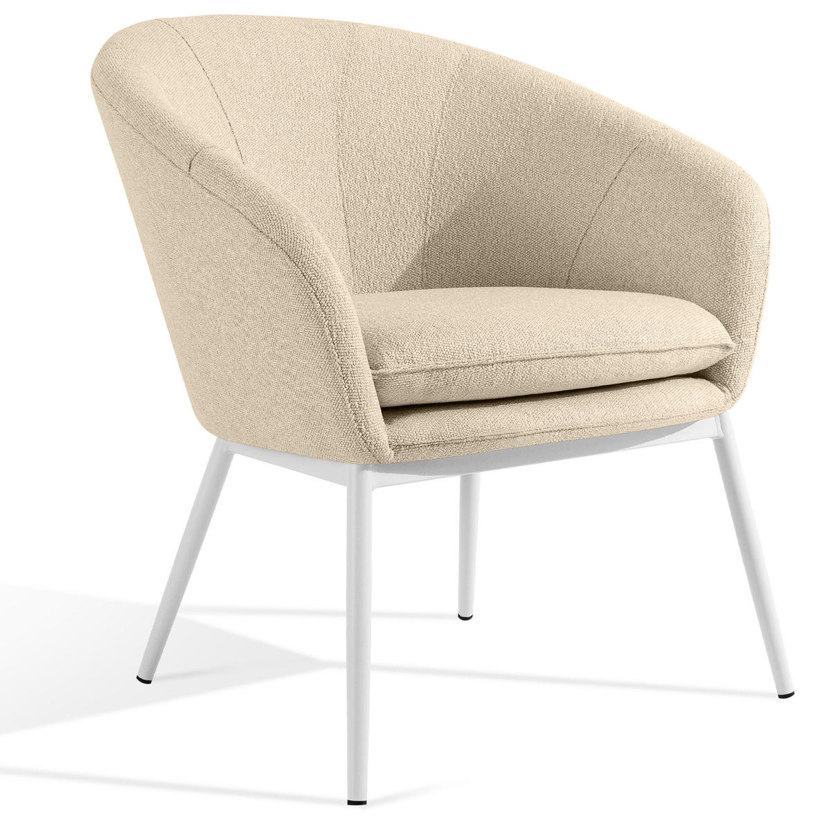 GARTENSESSEL SOLIS Loungesessel, - Creme, Textil/Metall (69/76/66cm) - KONSIMO®
