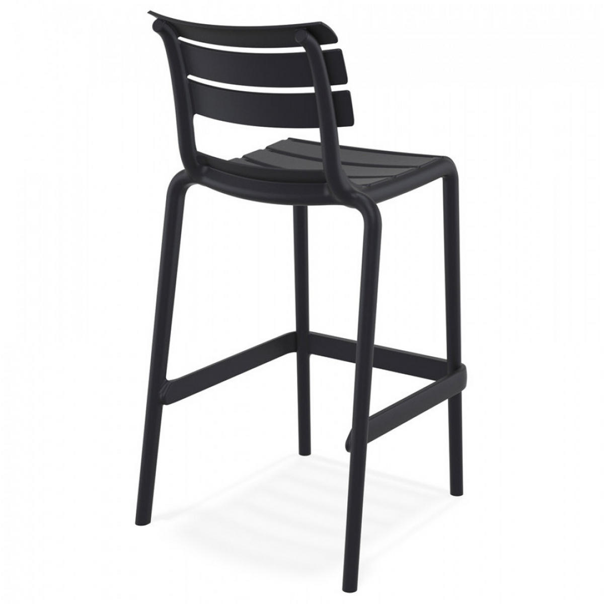 BARHOCKER Schwarz 53x105x55cm - Schwarz, Kunststoff (53/105/55cm) - AlterEgo