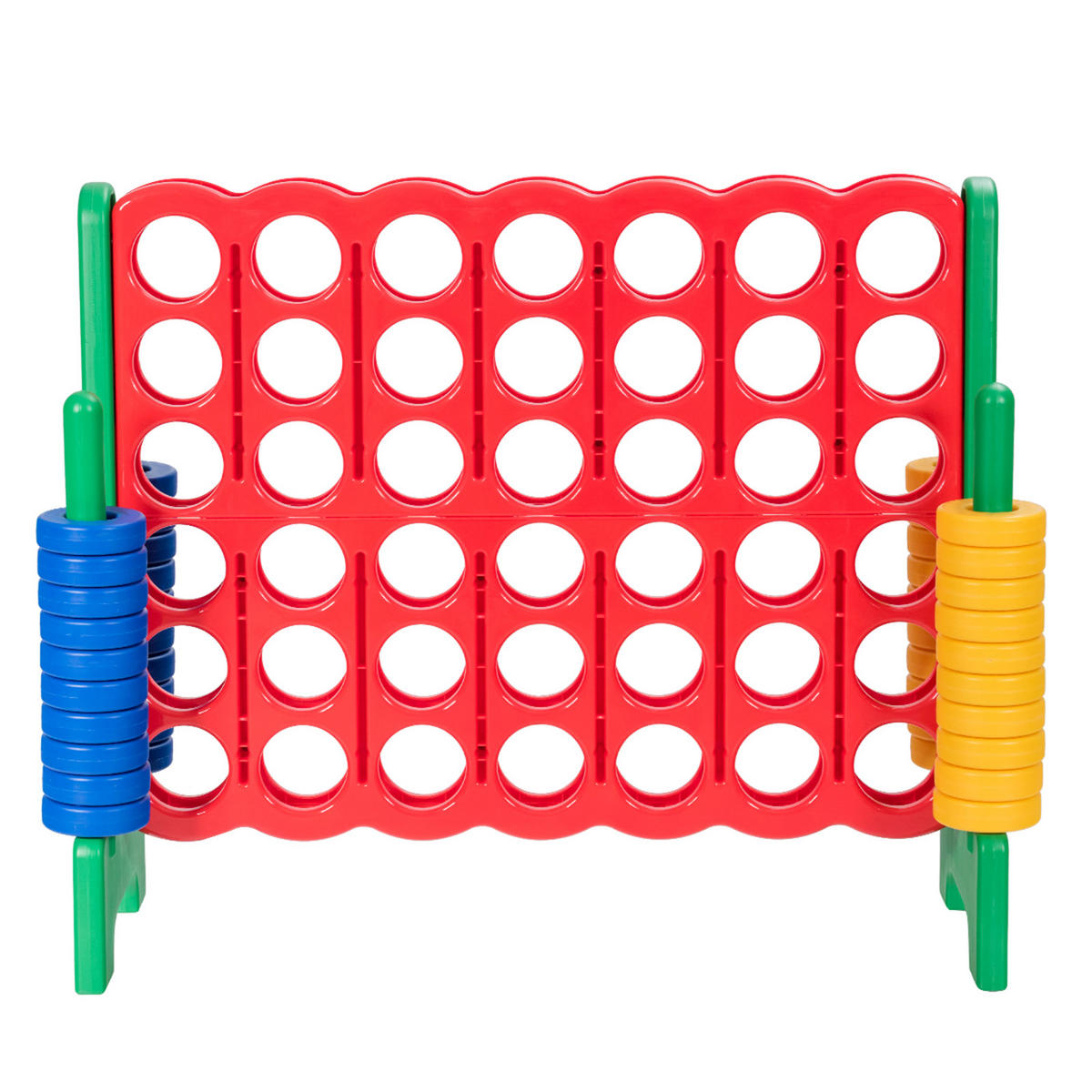 SPIELBRETTSÄTZE Vier-Gewinnt Multicolor - Multicolor, Kunststoff (42/120cm) - COSTWAY