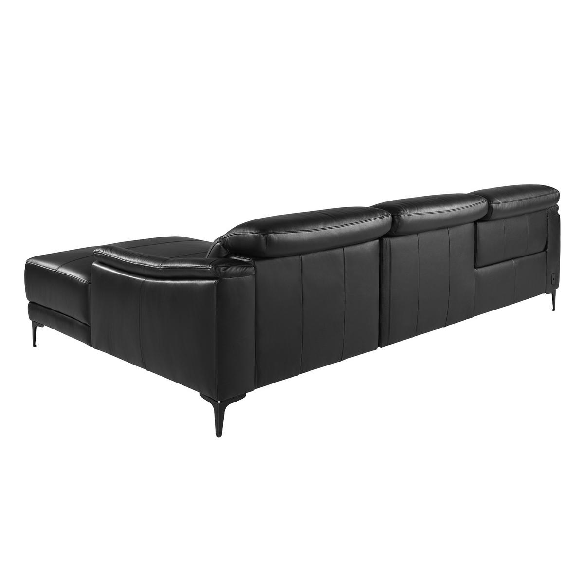 ECKSOFA Ecke Schwarz 272/168/96 cm - Schwarz, Leder (272/168cm) - ANGEL CERDA