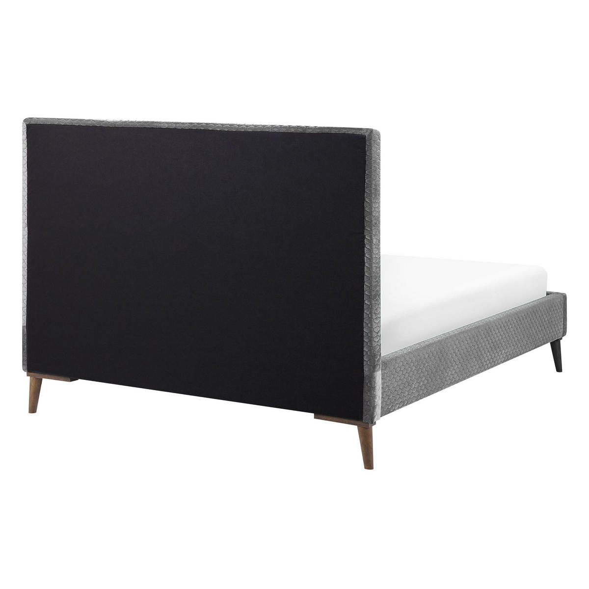 POLSTERBETT 140/200cm Hellgrau Bayonne - Hellgrau, Textil (140/200cm) - Beliani