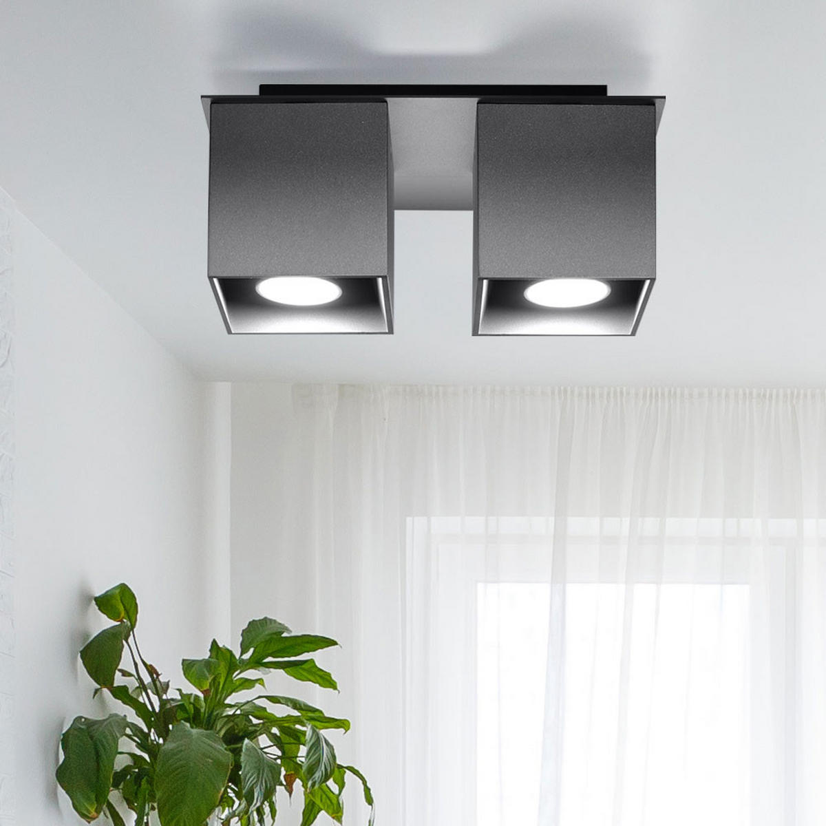 DECKENLEUCHTE Aluminium Grau - Grau, Metall (26/10/12cm)