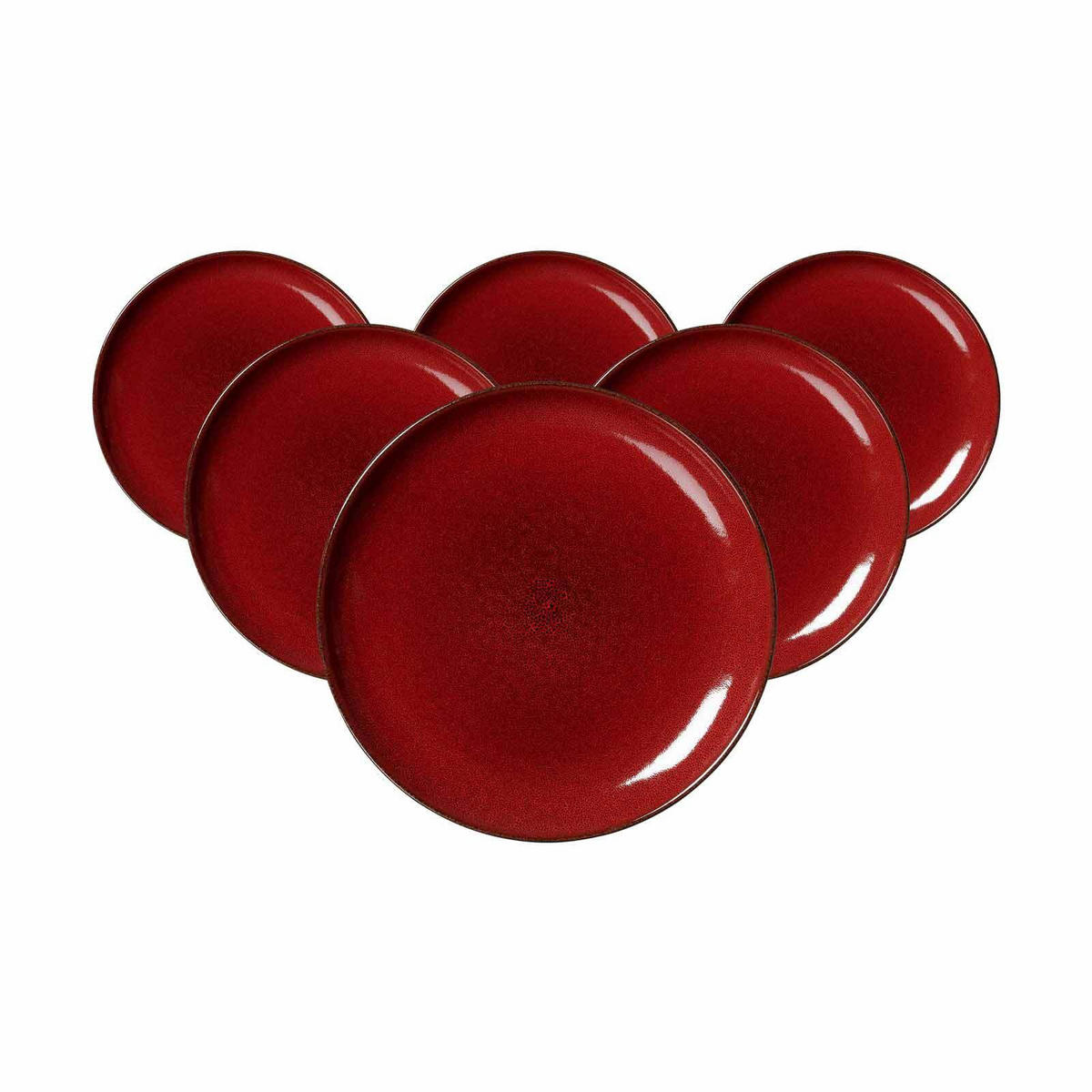 DESSERTTELLER Gambia rot ø 20,5 cm 6er Set - Rot, Keramik (20.5cm) - Ritzenhoff Breker