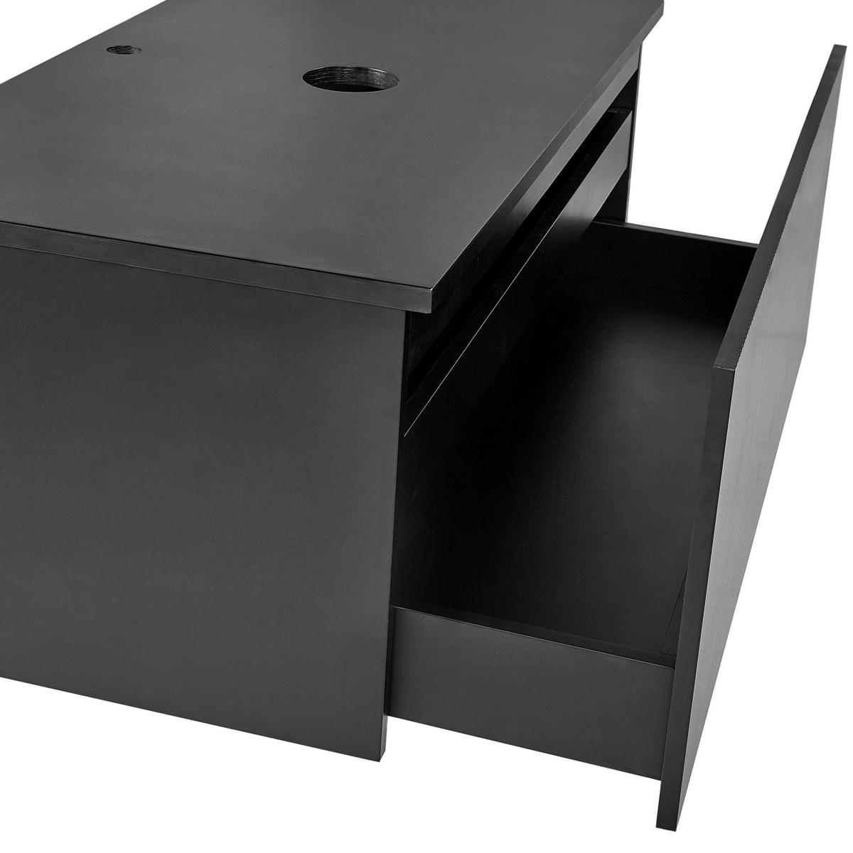 DULAP SUB LAVOAR montat pe perete 80 cm negru Alzira - negru, compozit lemnos (80/40/52cm) - Beliani