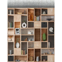 FOTOTAPETE Schrank 53 cm x 10 m - Grau, Papier (53/1000cm) - Sanders & Sanders