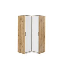 DREHTÜRENSCHRANK SION 108,5/200/57,5 cm 2-türig Eiche Wotan - Eiche Wotan/Weiß, Holzwerkstoff (108.5/200/57.5cm) - MASSENO